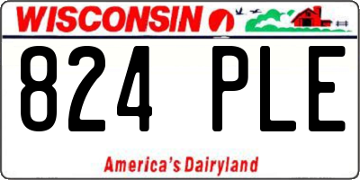 WI license plate 824PLE