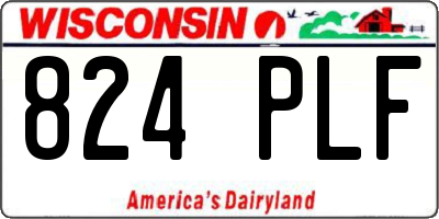 WI license plate 824PLF