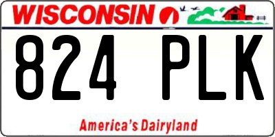 WI license plate 824PLK