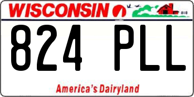 WI license plate 824PLL
