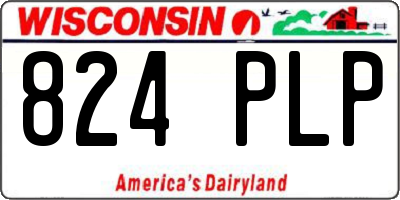 WI license plate 824PLP
