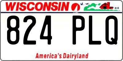WI license plate 824PLQ