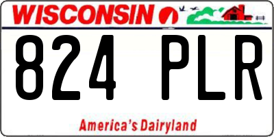 WI license plate 824PLR