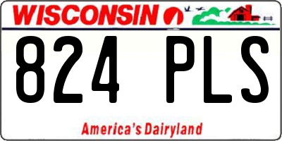 WI license plate 824PLS
