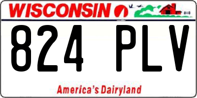 WI license plate 824PLV