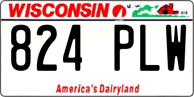 WI license plate 824PLW