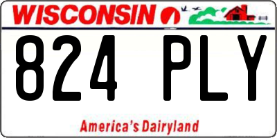 WI license plate 824PLY