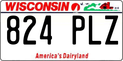 WI license plate 824PLZ