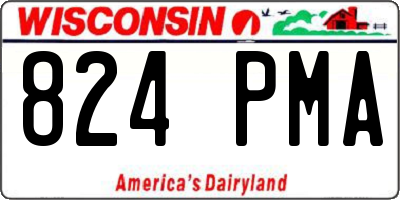 WI license plate 824PMA