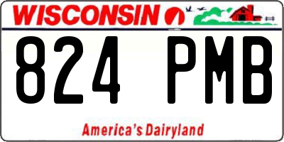 WI license plate 824PMB