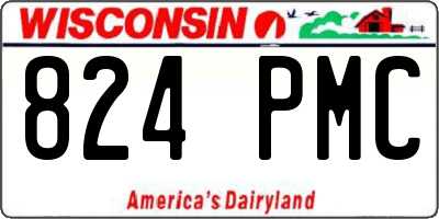 WI license plate 824PMC