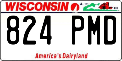 WI license plate 824PMD