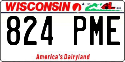 WI license plate 824PME