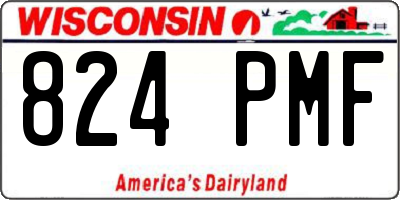 WI license plate 824PMF