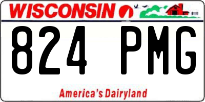WI license plate 824PMG