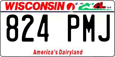 WI license plate 824PMJ