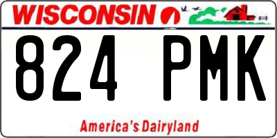 WI license plate 824PMK
