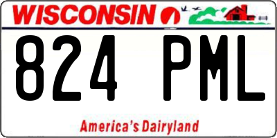 WI license plate 824PML