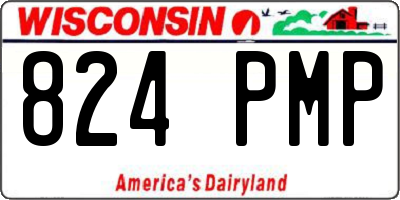 WI license plate 824PMP