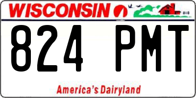 WI license plate 824PMT