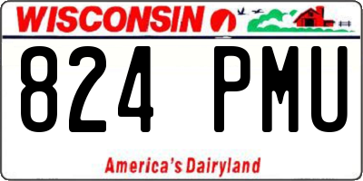 WI license plate 824PMU