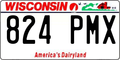 WI license plate 824PMX