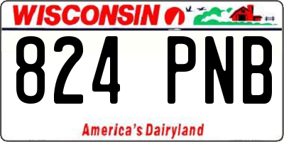 WI license plate 824PNB
