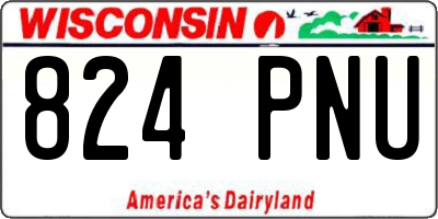 WI license plate 824PNU