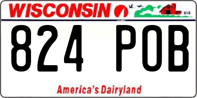WI license plate 824POB