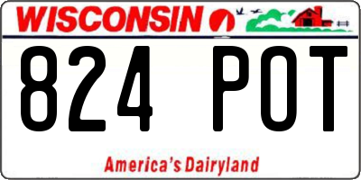 WI license plate 824POT