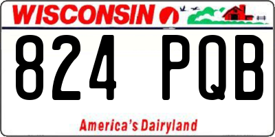 WI license plate 824PQB