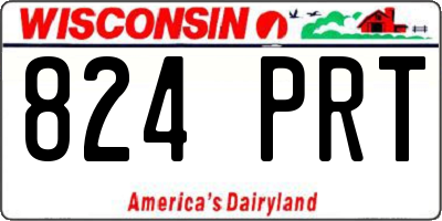 WI license plate 824PRT