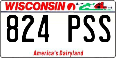WI license plate 824PSS