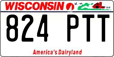 WI license plate 824PTT