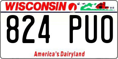 WI license plate 824PUO