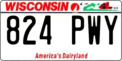 WI license plate 824PWY
