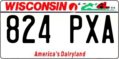 WI license plate 824PXA