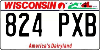 WI license plate 824PXB