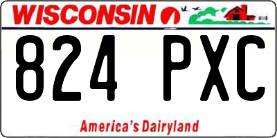 WI license plate 824PXC