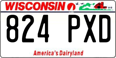 WI license plate 824PXD
