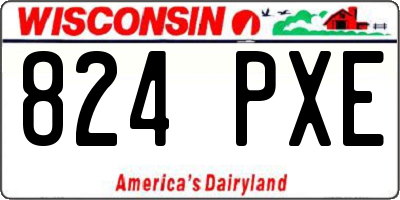WI license plate 824PXE