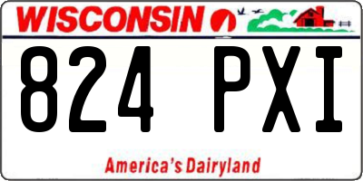 WI license plate 824PXI