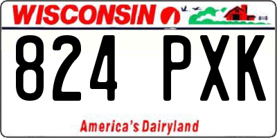 WI license plate 824PXK