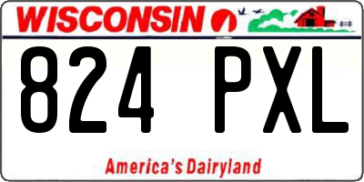 WI license plate 824PXL