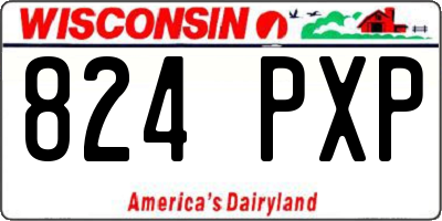WI license plate 824PXP