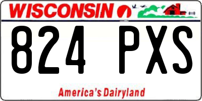 WI license plate 824PXS