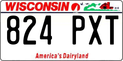 WI license plate 824PXT