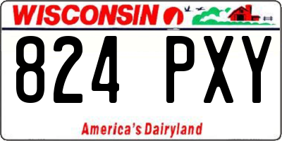WI license plate 824PXY