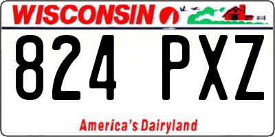 WI license plate 824PXZ