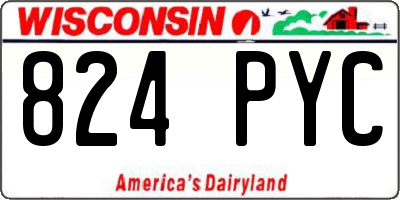 WI license plate 824PYC
